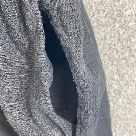 Old Navy linen button down dress L midi puffy sleeves beachy casual minimalist - Picture 8 of 10